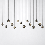 Coikle Crystal Ball Linear Chandelier 72"
