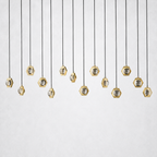 Coikle Crystal Ball Linear Chandelier 72"