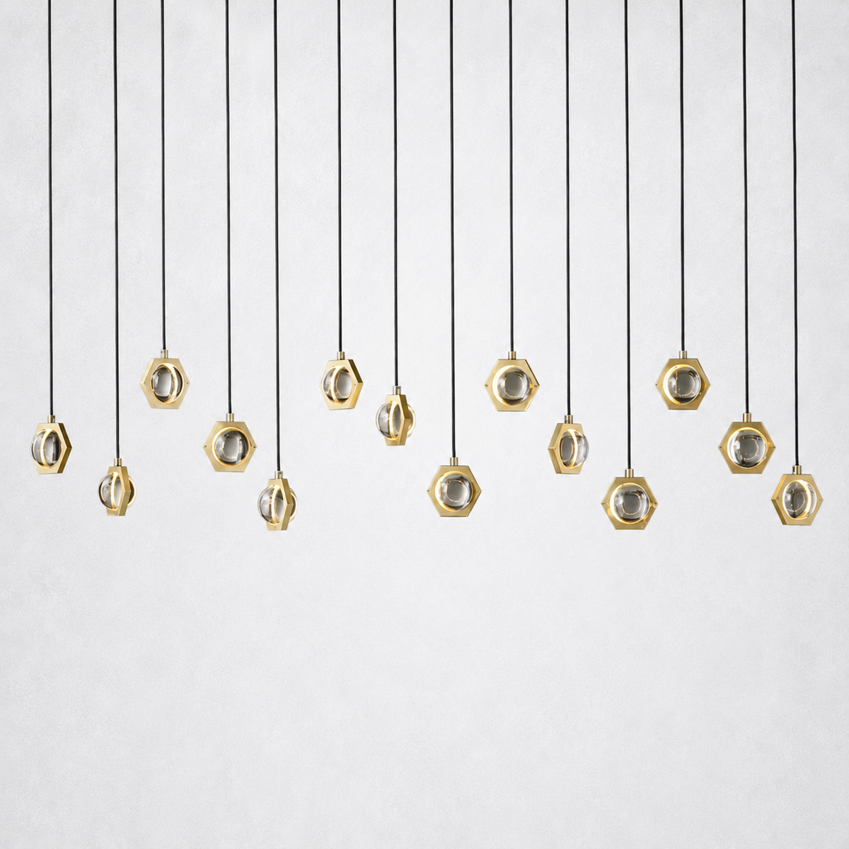 Coikle Crystal Ball Linear Chandelier 72"