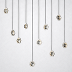 Coikle Crystal Ball Linear Chandelier 72"
