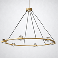 Dorian Crystal Ball Round Chandelier 48"
