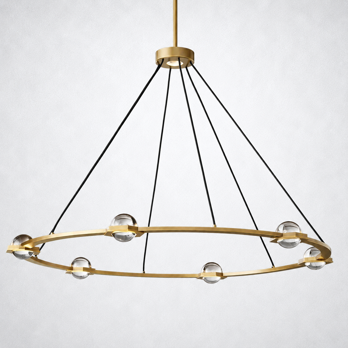 Dorian Crystal Ball Round Chandelier 48"