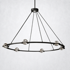 Dorian Crystal Ball Round Chandelier 48"