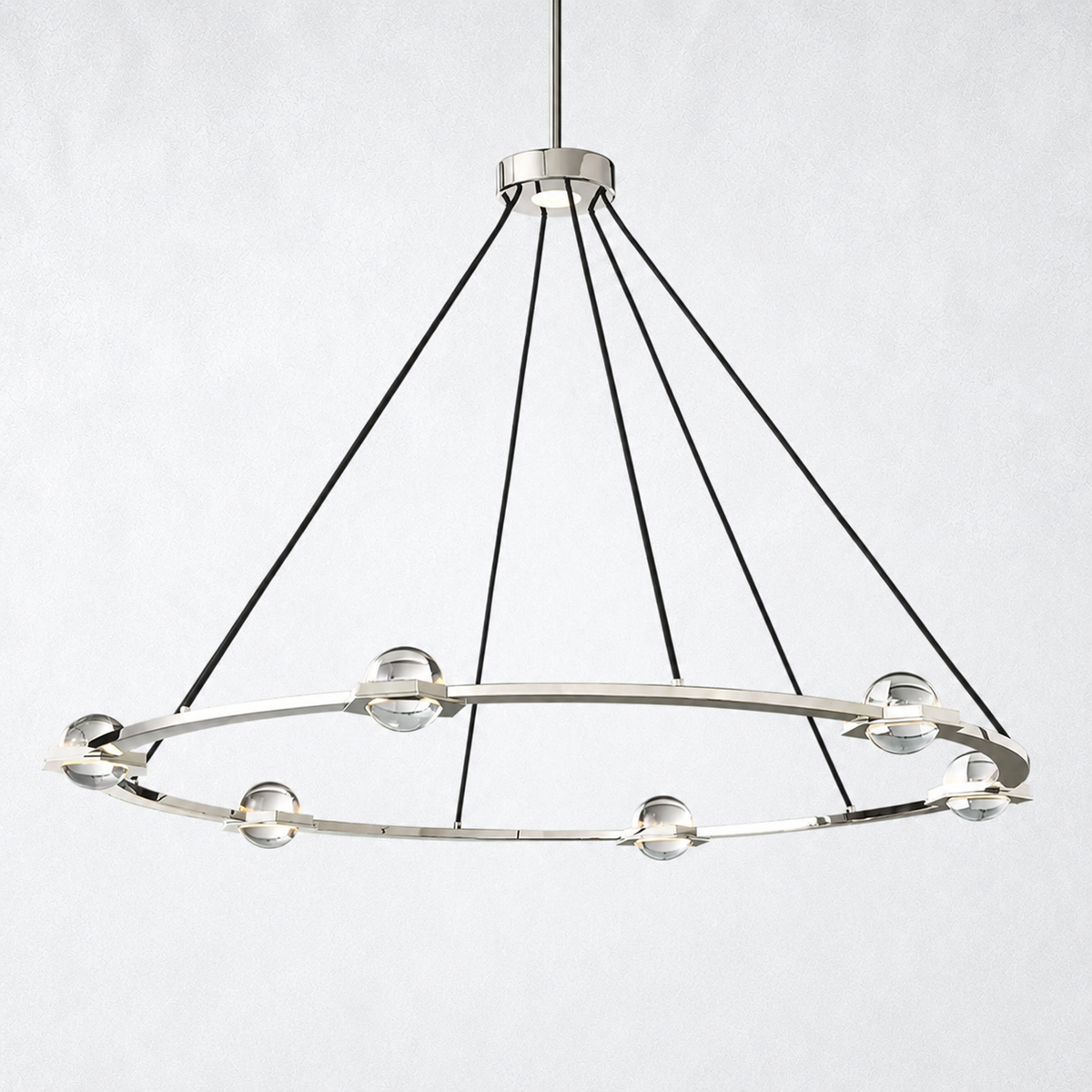 Dorian Crystal Ball Round Chandelier 48"