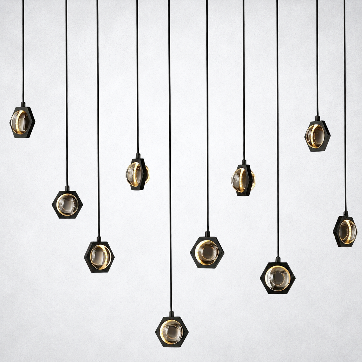 Dorian Crystal Ball Linear Chandelier 54"
