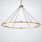 Dorian Crystal Ball Round Chandelier 60"