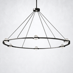 Dorian Crystal Ball Round Chandelier 60"