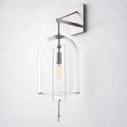 Vesper Brass Grand Wall Sconce Glass Shade