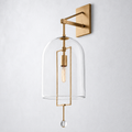 Vesper Brass Grand Wall Sconce Glass Shade
