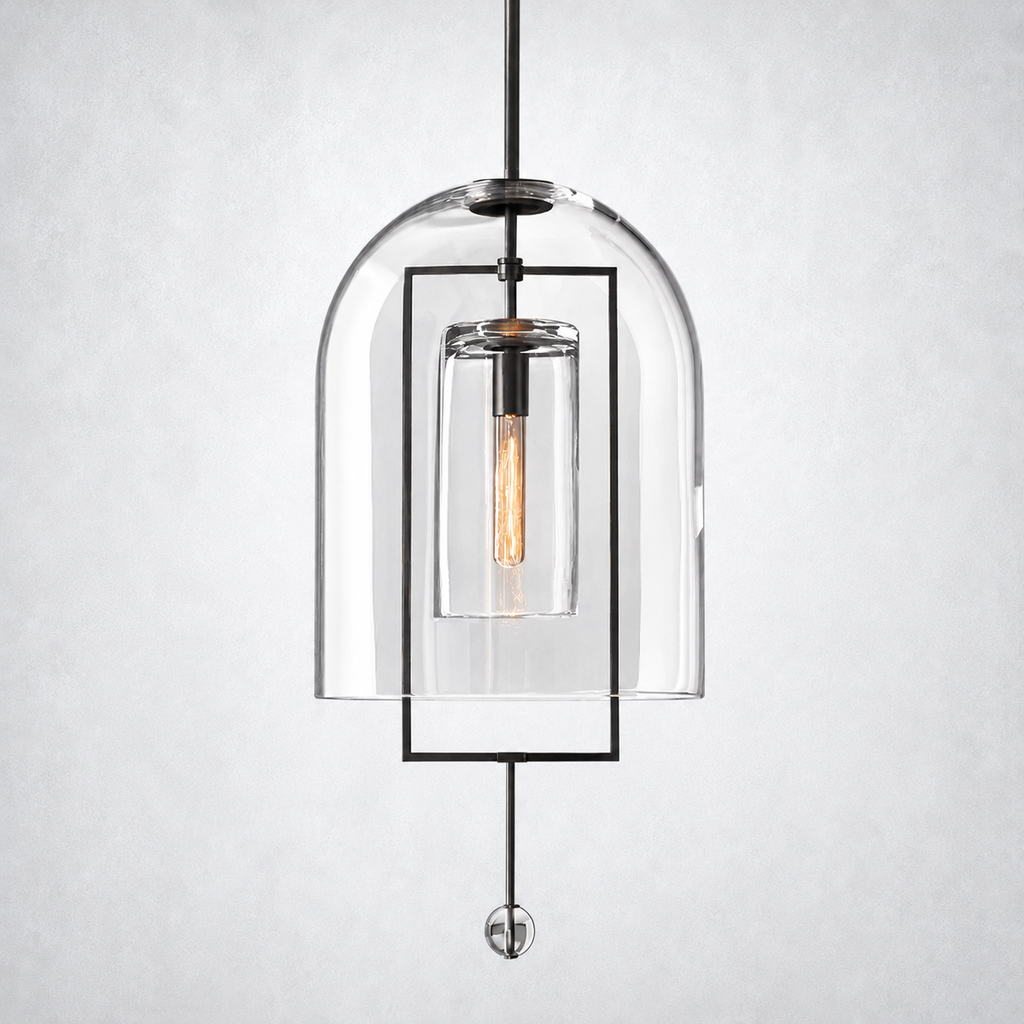 Vesper Brass Grand Wall Sconce Glass Shade