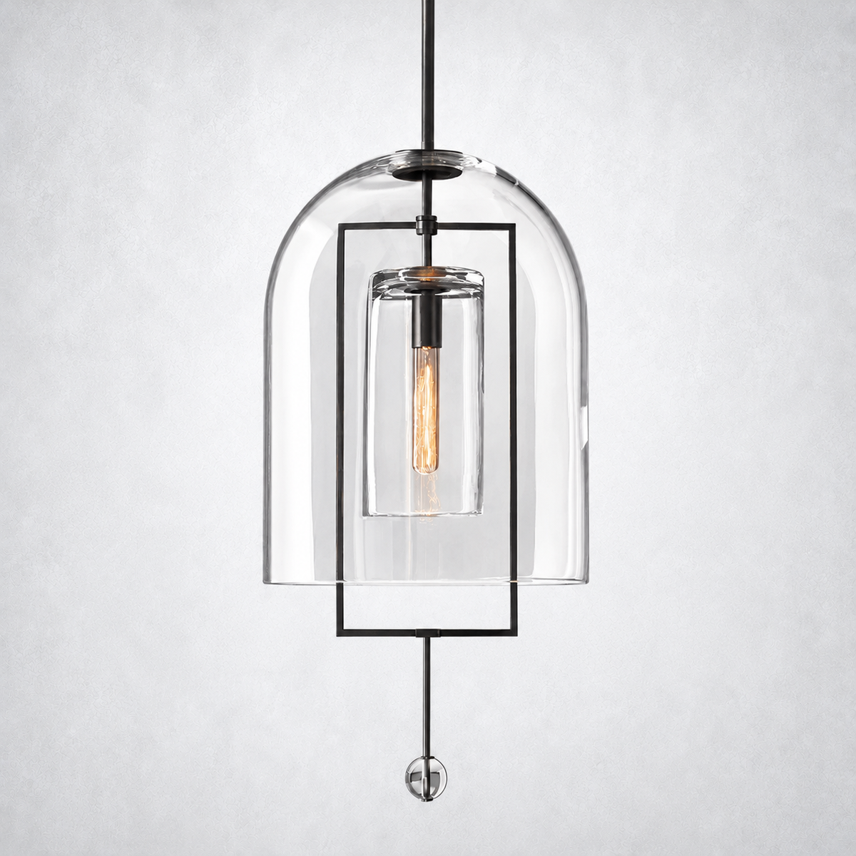 Vesper Brass Grand Wall Sconce Glass Shade