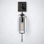 Vesper Brass Small Wall Sconce Glass Shade