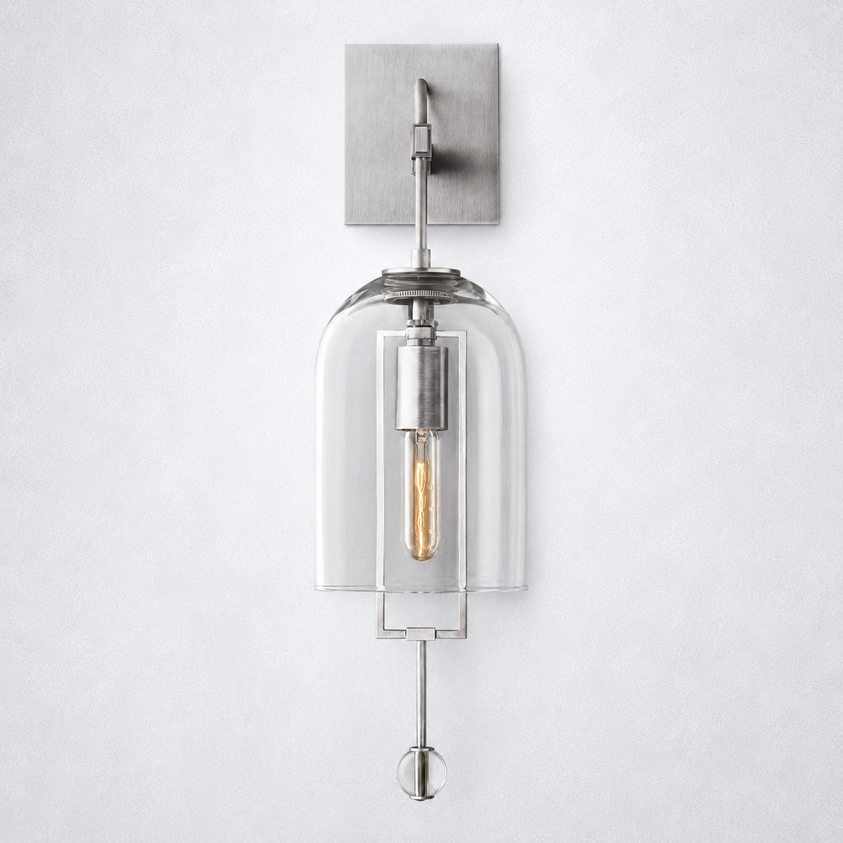 Vesper Brass Small Wall Sconce Glass Shade