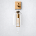 Vesper Brass Small Wall Sconce Glass Shade