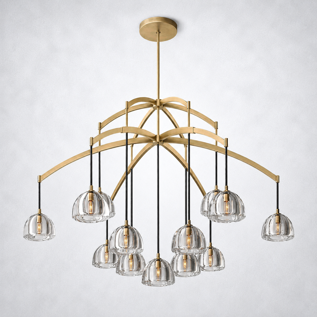 Glowen Glass Round Chandelier 60"