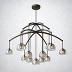 Glowen Glass Round Chandelier 60"