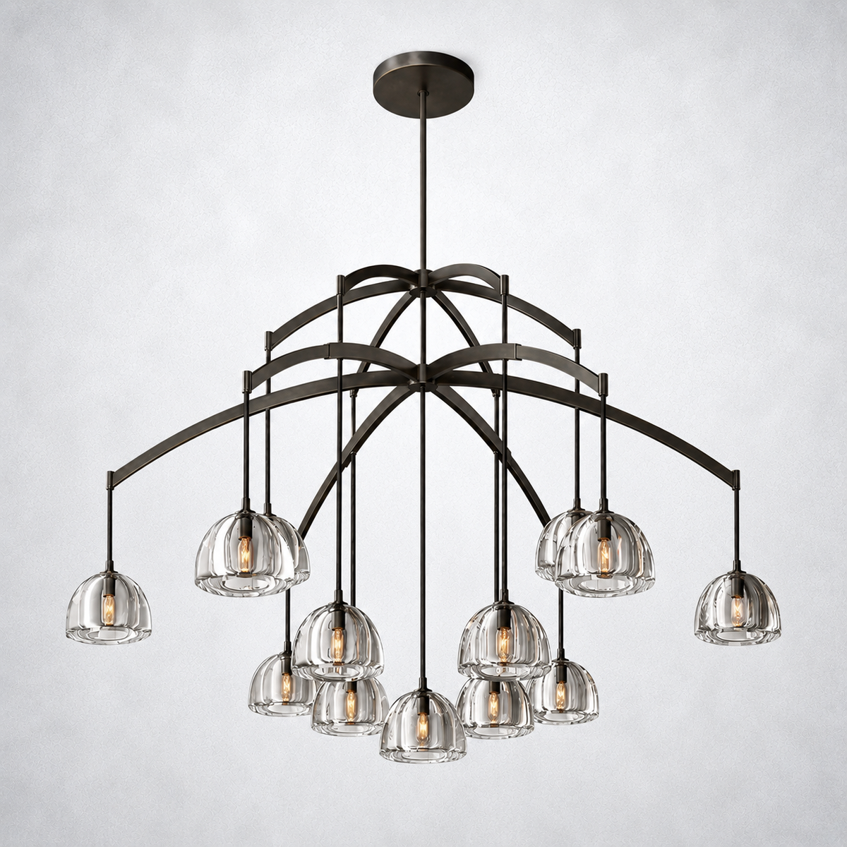 Glowen Glass Round Chandelier 60"