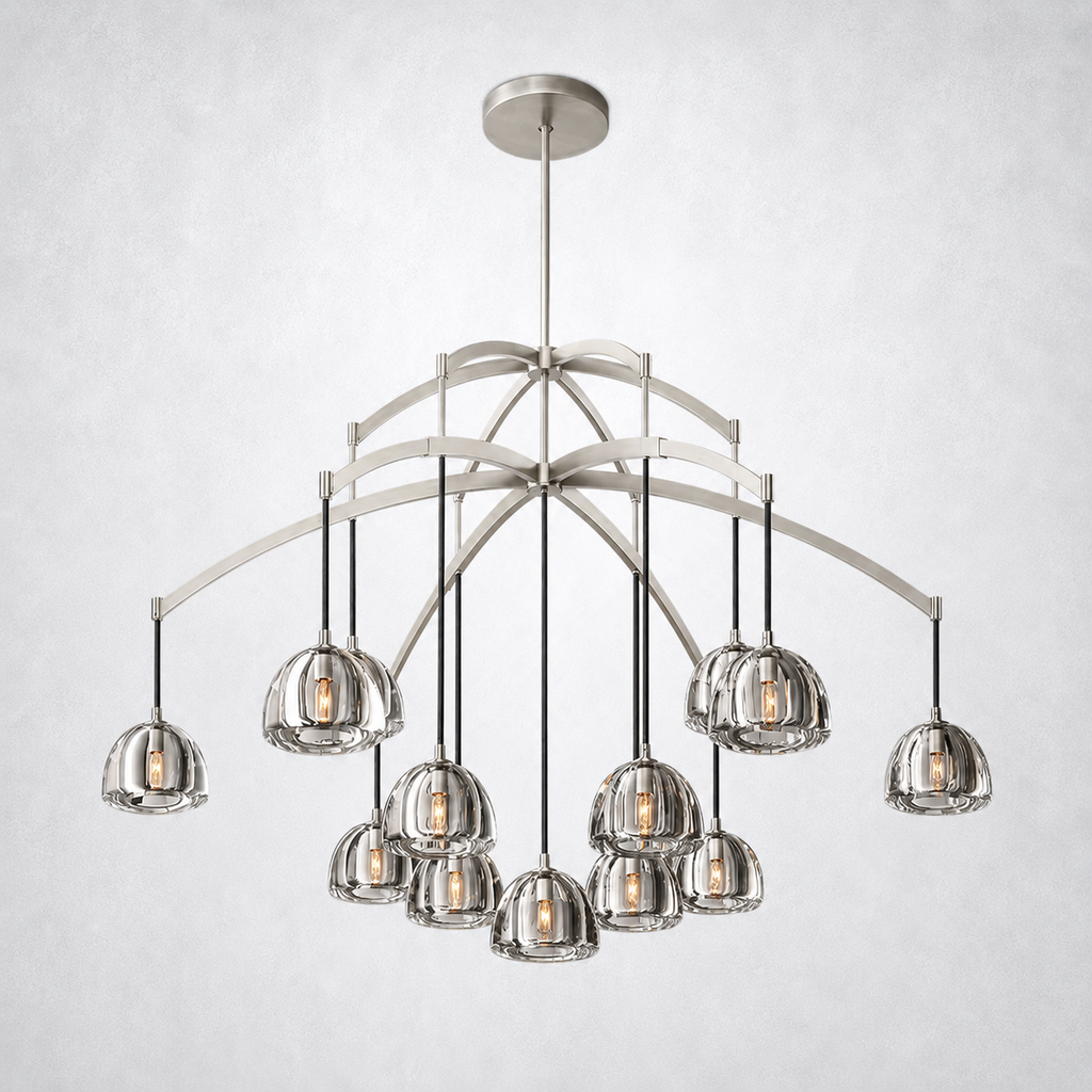 Glowen Glass Round Chandelier 60"