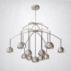 Glowen Glass Round Chandelier 60"