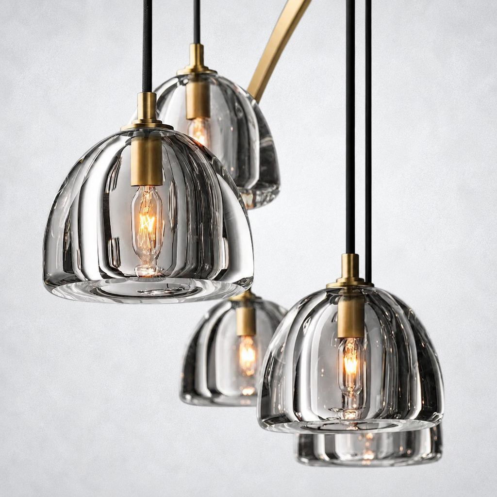 Glowen Glass Round Chandelier 60"