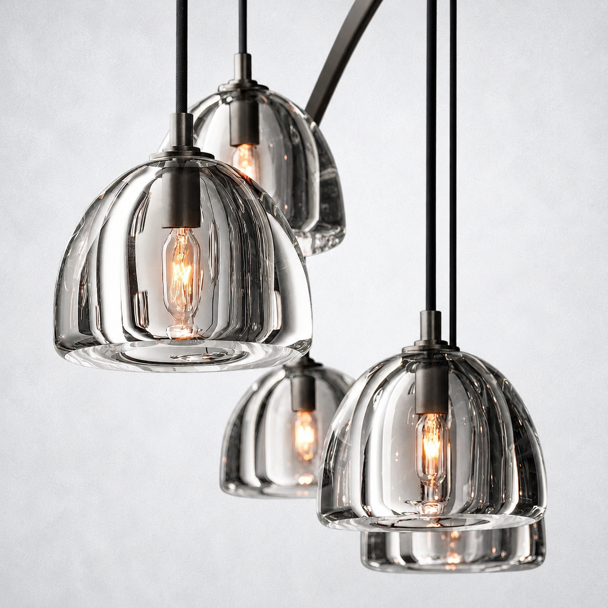 Glowen Glass Round Chandelier 60"
