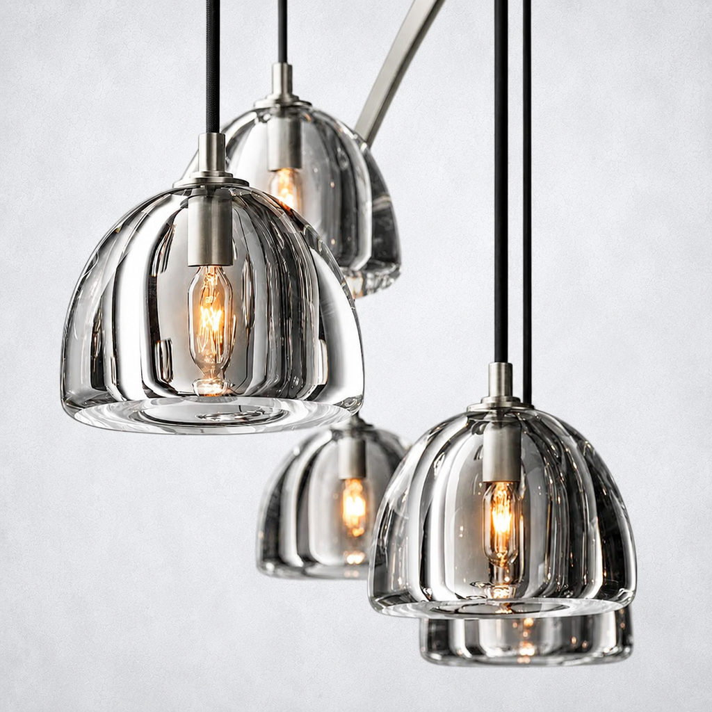 Glowen Glass Round Chandelier 60"