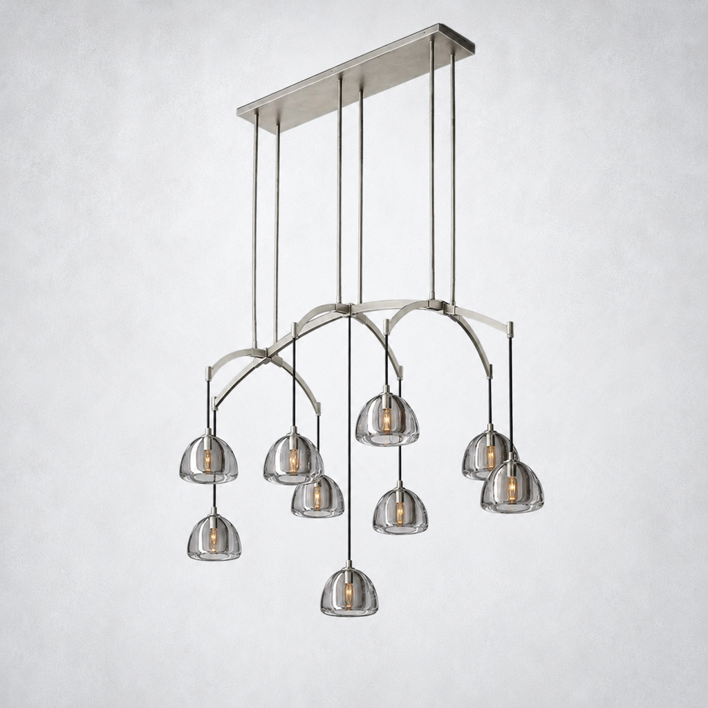 Glowen Glass Linear Chandelier 54"
