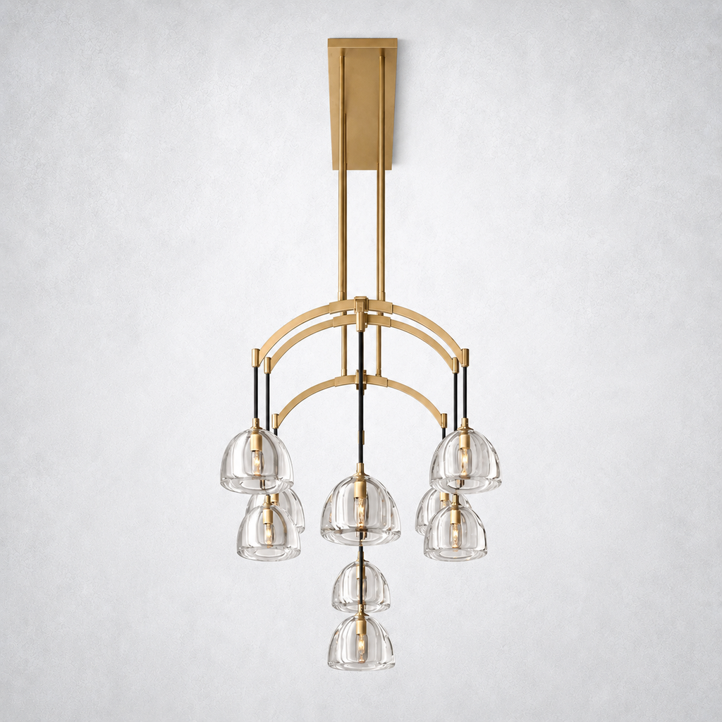 Glowen Glass Linear Chandelier 54"