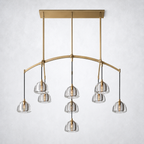 Glowen Glass Linear Chandelier 54"