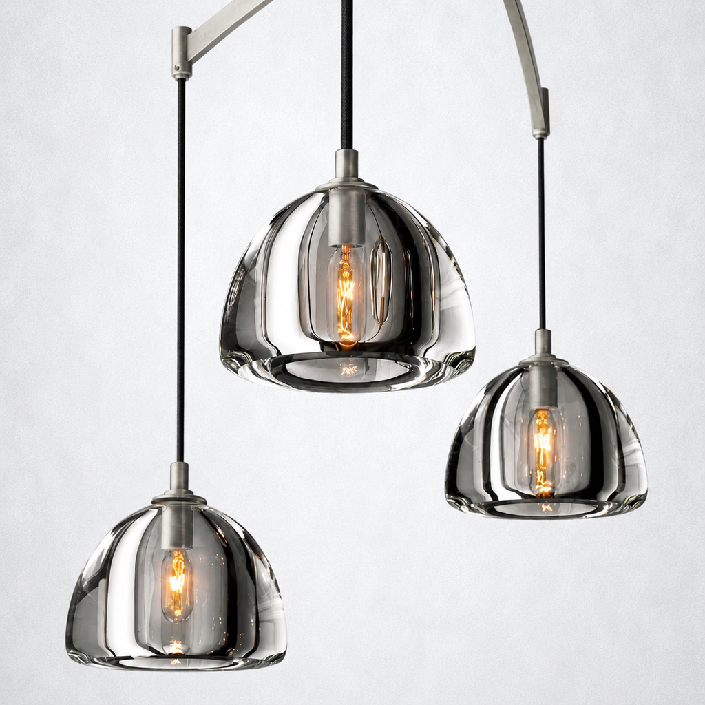 Glowen Glass Linear Chandelier 54"