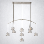 Glowen Glass Linear Chandelier 54"
