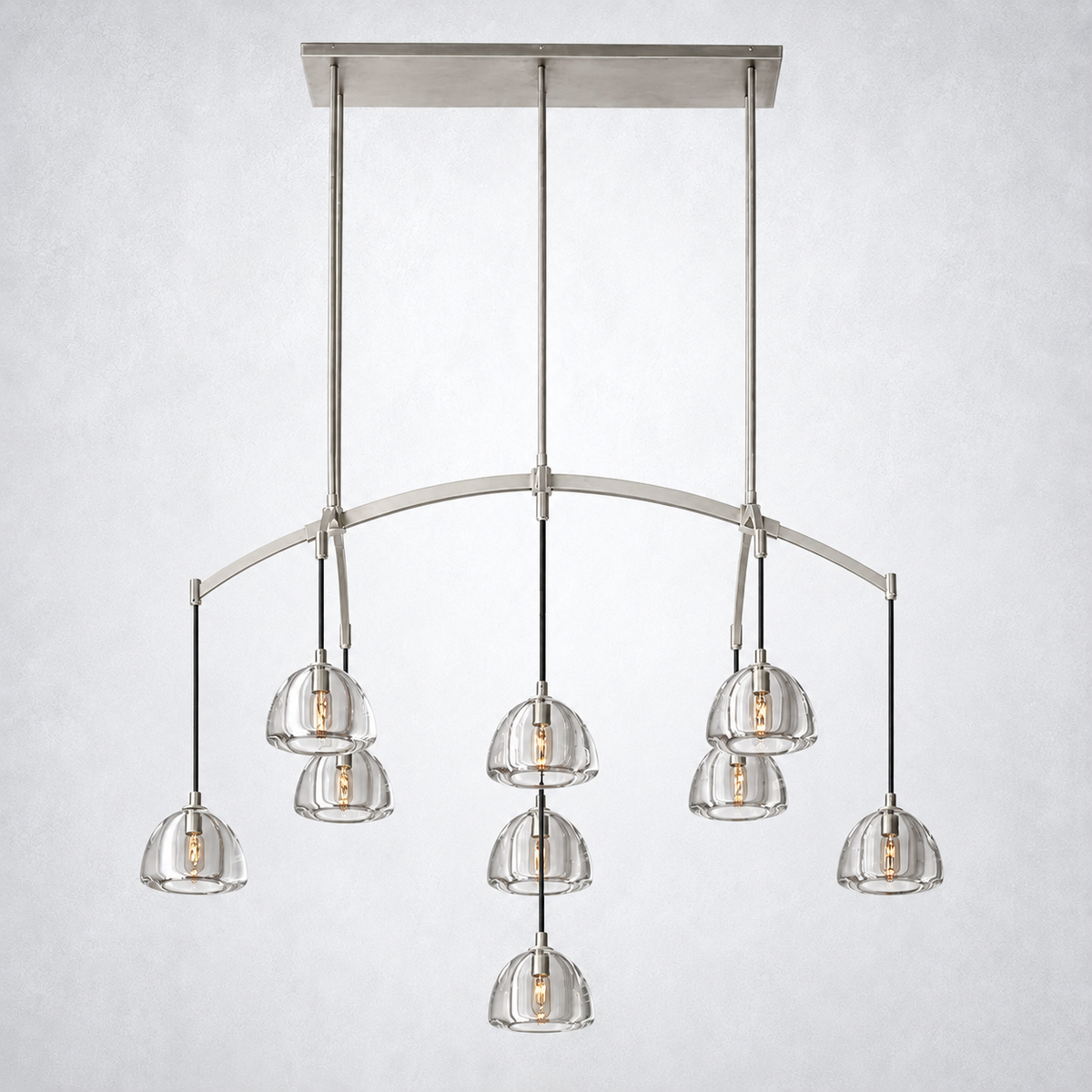 Glowen Glass Linear Chandelier 54"
