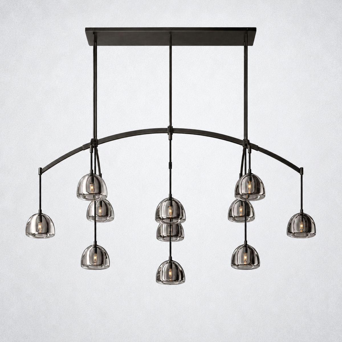 Glowen Glass Linear Chandelier 72"