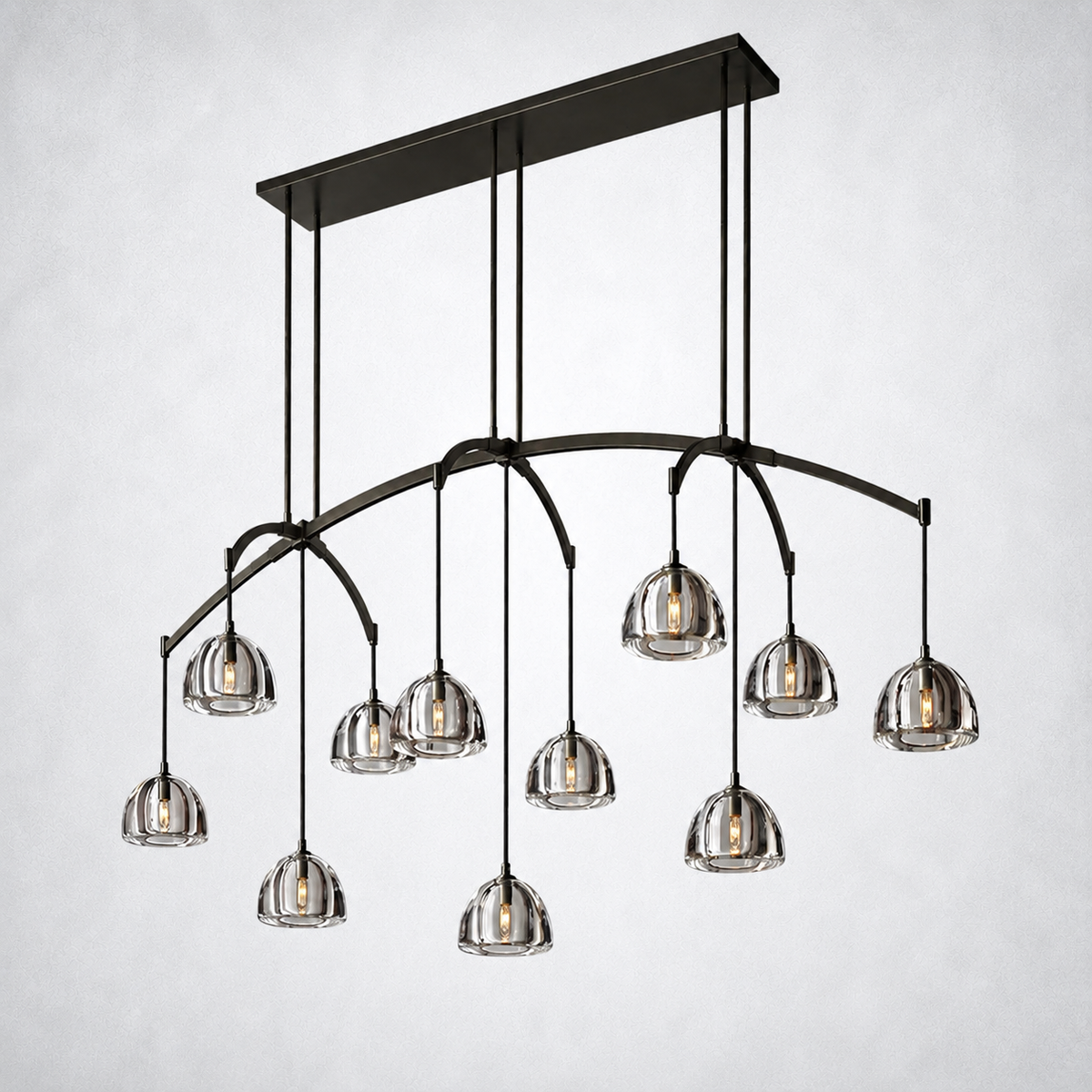 Glowen Glass Linear Chandelier 72"