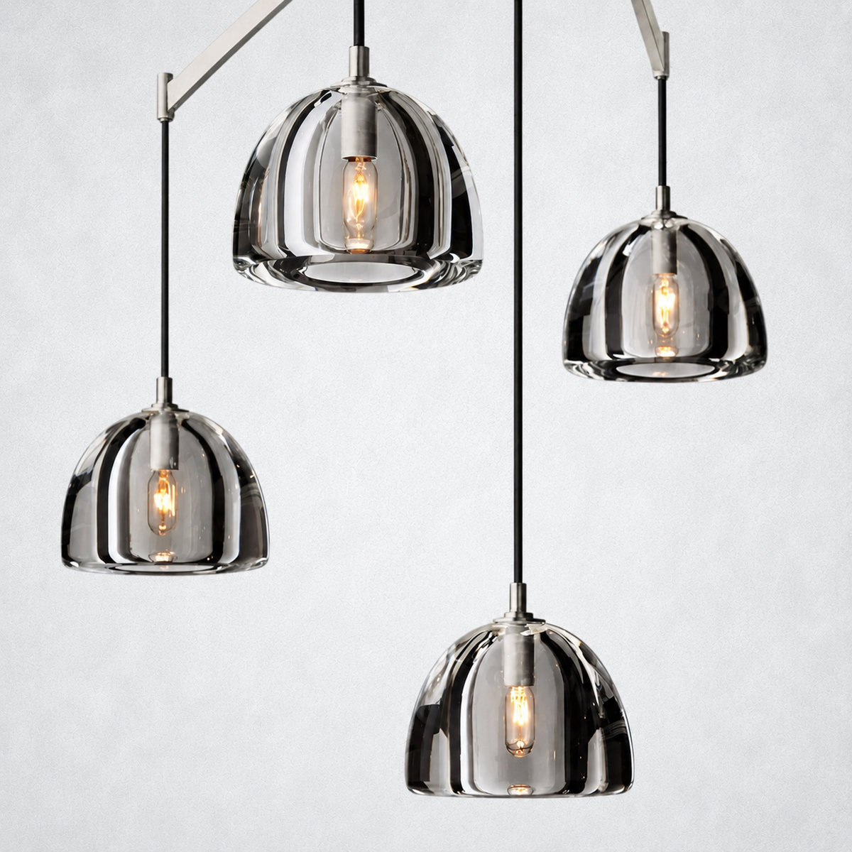 Glowen Glass Linear Chandelier 72"
