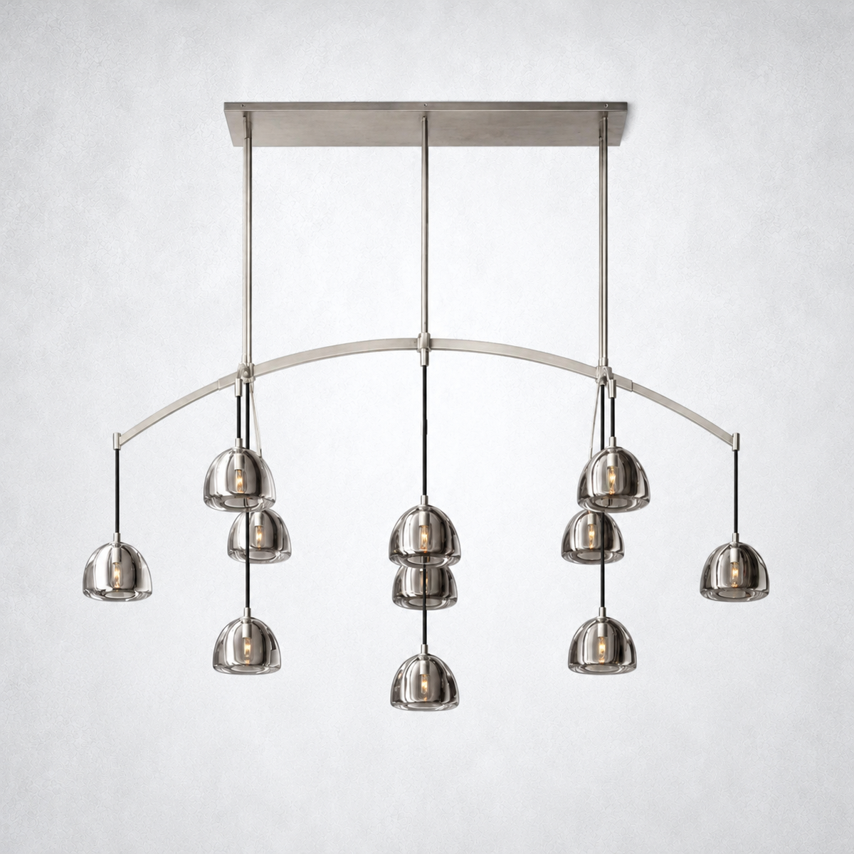 Glowen Glass Linear Chandelier 72"