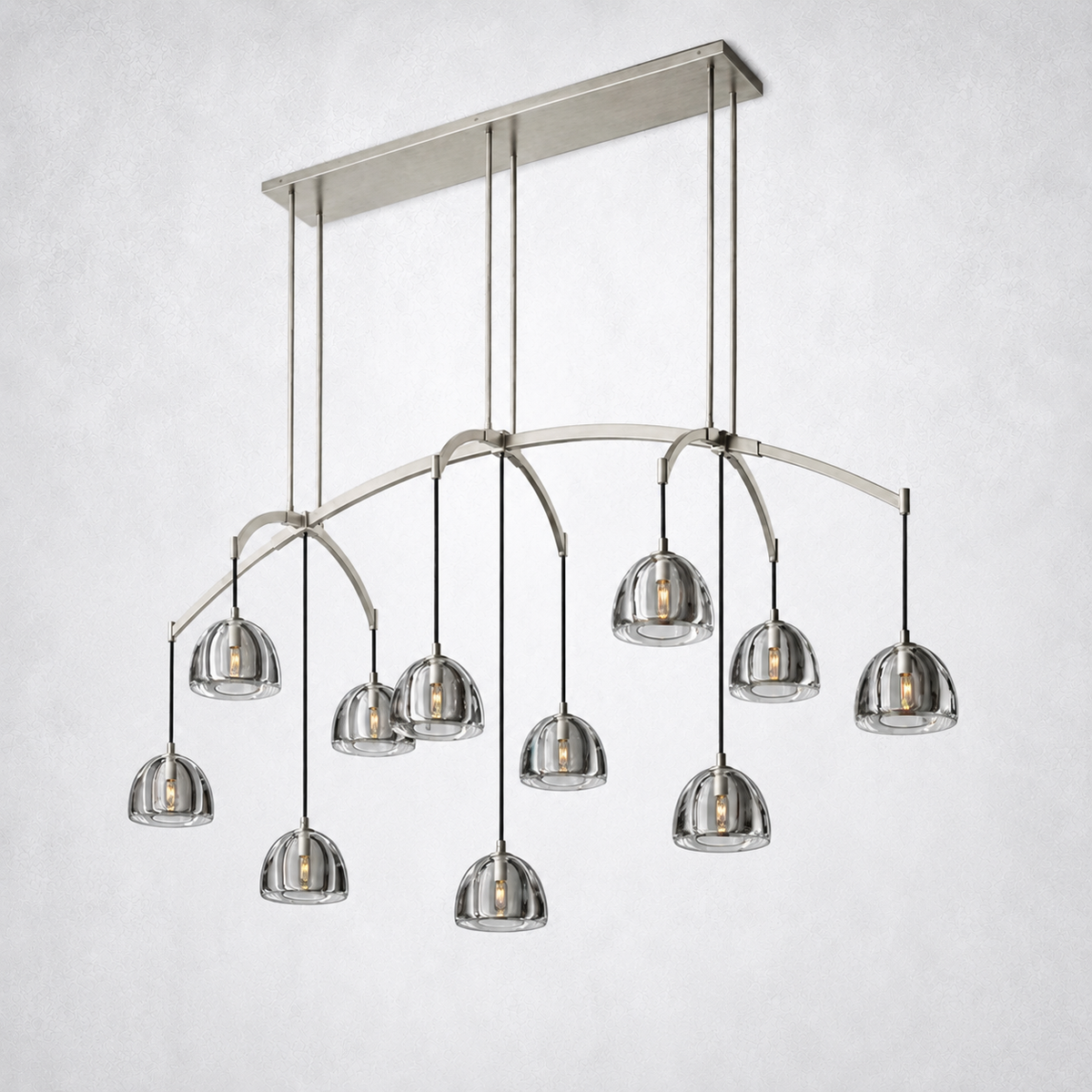 Glowen Glass Linear Chandelier 72"