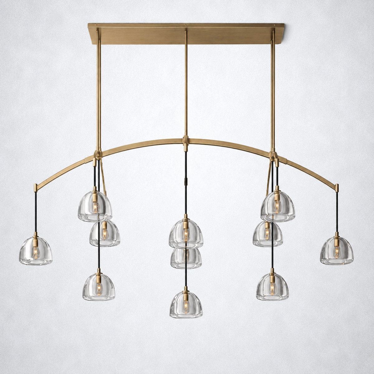 Glowen Glass Linear Chandelier 72"