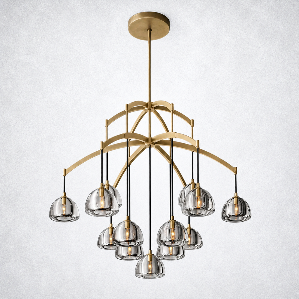 Glowen Glass Round Chandelier 48"