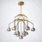 Glowen Glass Round Chandelier 48"