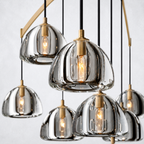 Glowen Glass Round Chandelier 48"