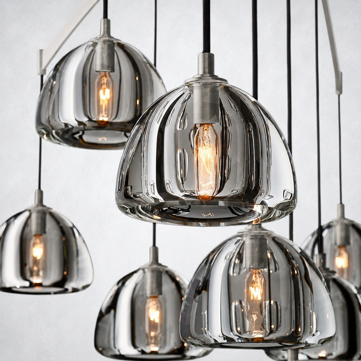 Glowen Glass Round Chandelier 48"