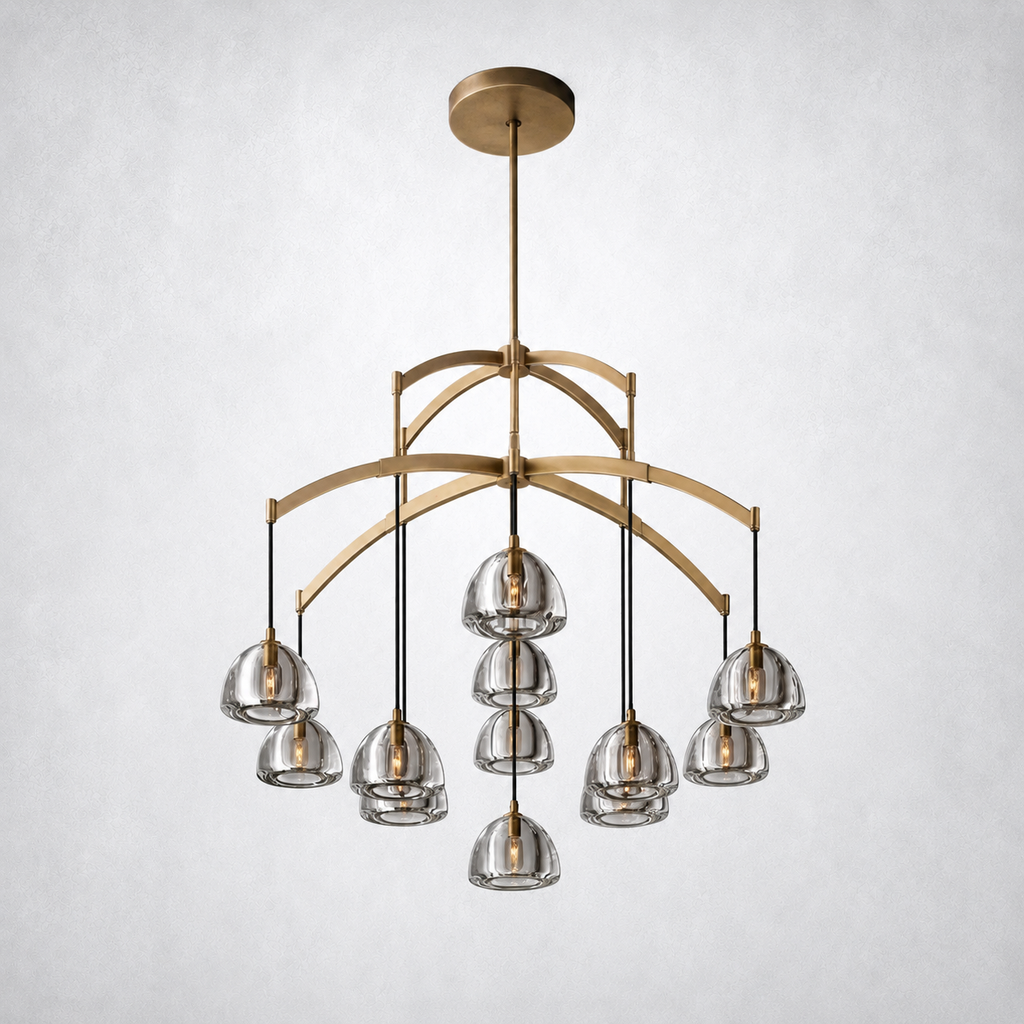 Glowen Glass Round Chandelier 48"