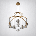 Glowen Glass Round Chandelier 48"