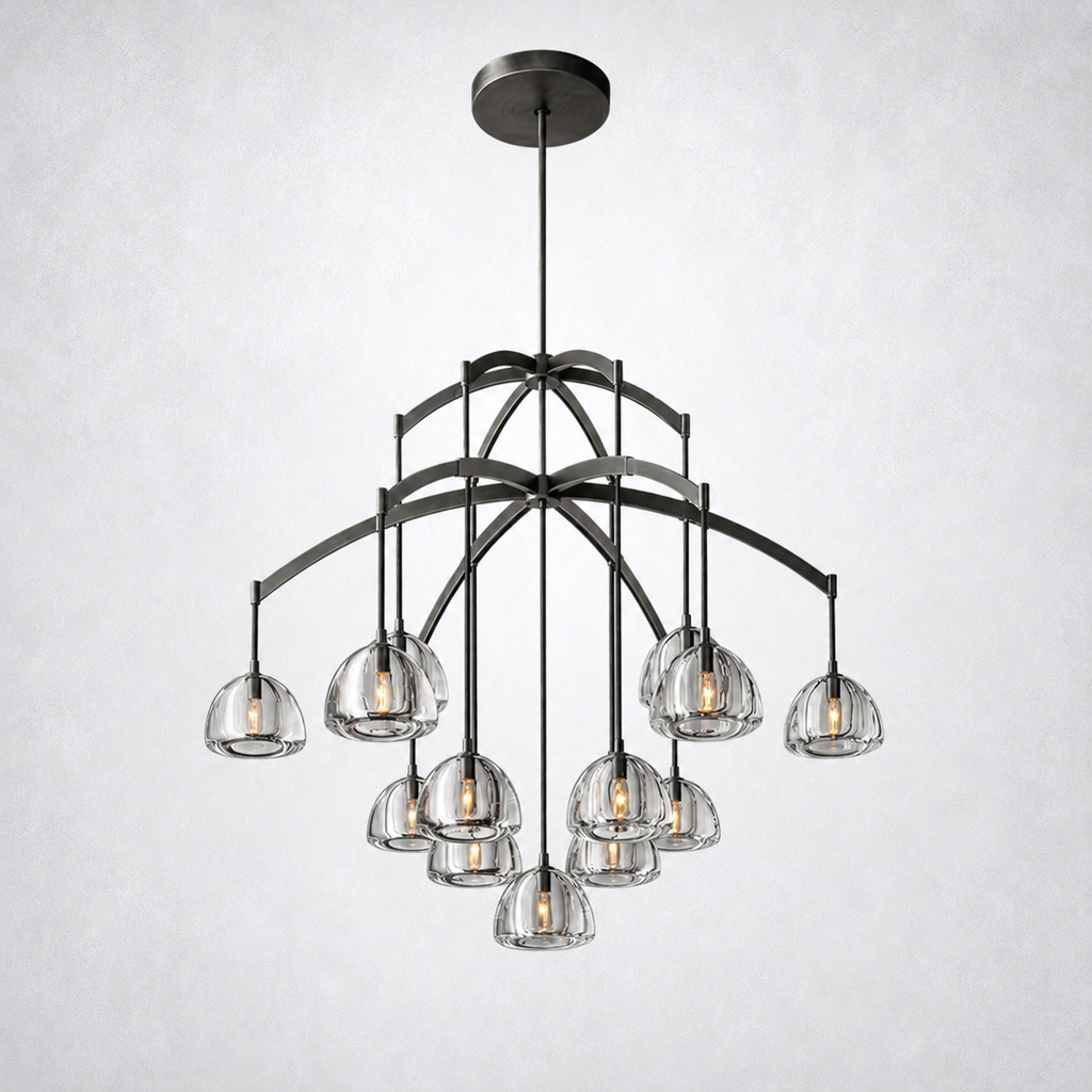 Glowen Glass Round Chandelier 48"