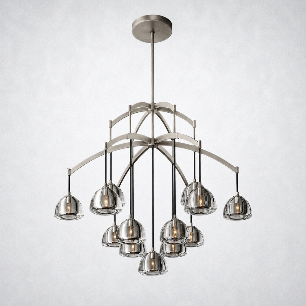 Glowen Glass Round Chandelier 48"