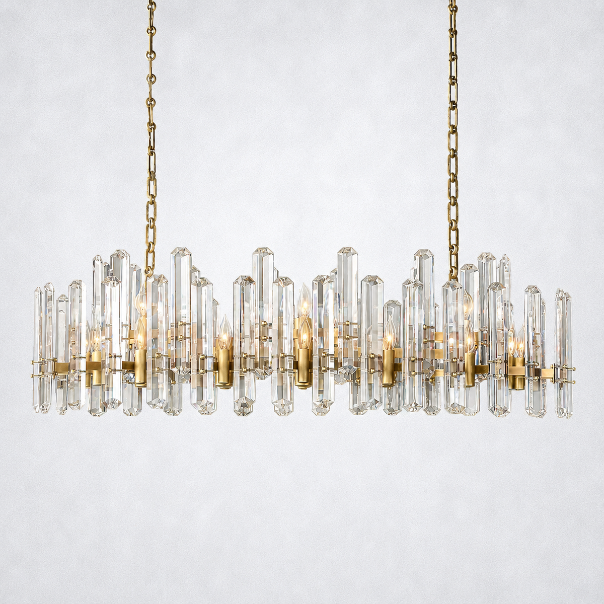 Twilight Prism Linear Chandelier 54"