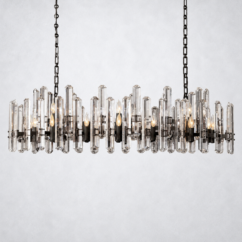 Twilight Prism Linear Chandelier 54"
