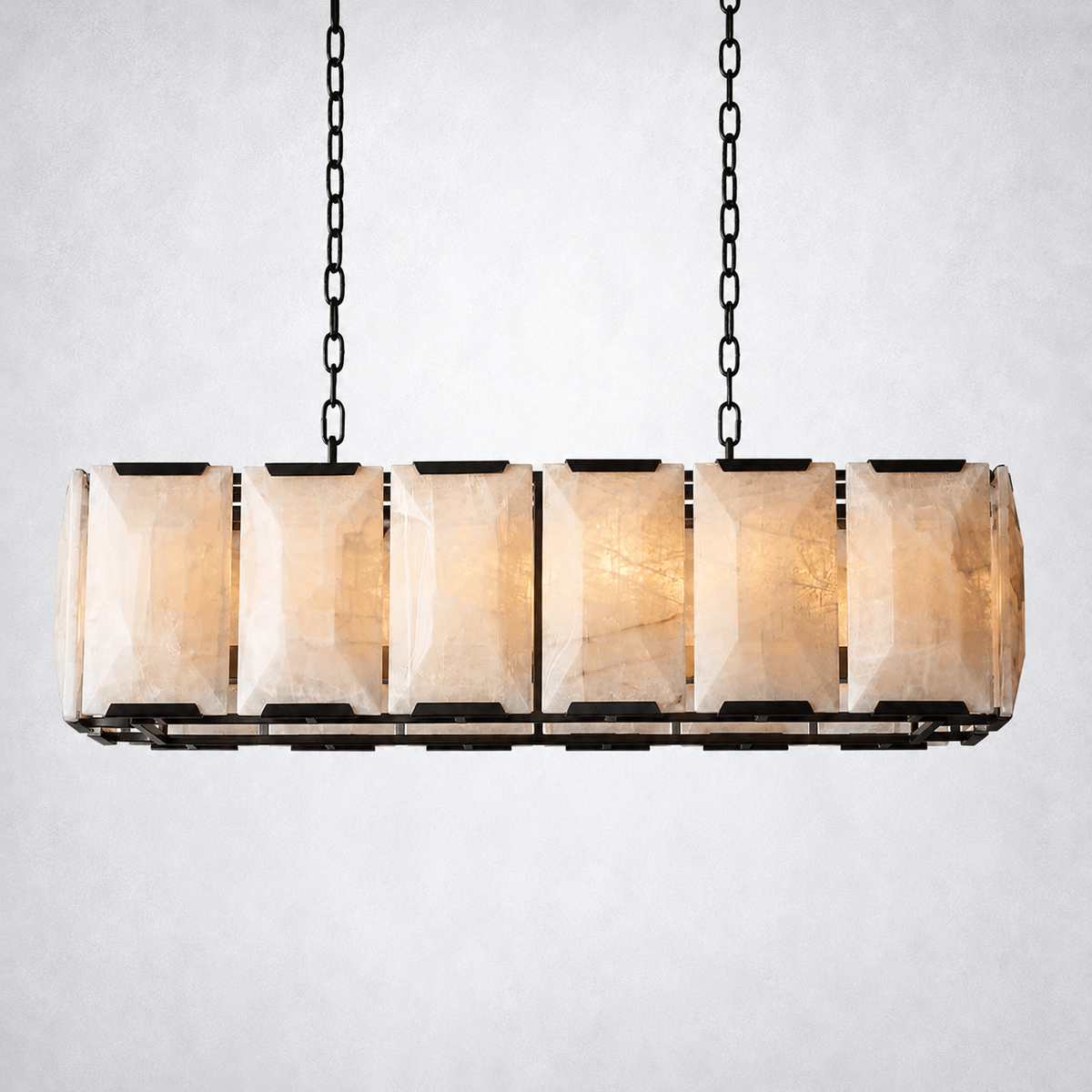 Ellington Alabaster Rectangular Chandelier 42"