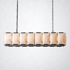 Ellington Alabaster Rectangular Chandelier 54"